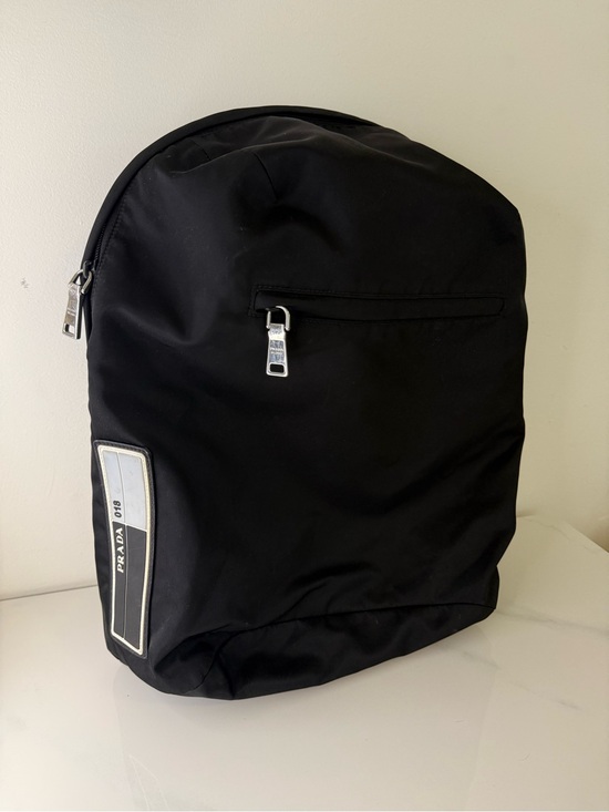 Prada Other - Prada 018 Black Nylon Parachute Backpack Silver Hardware